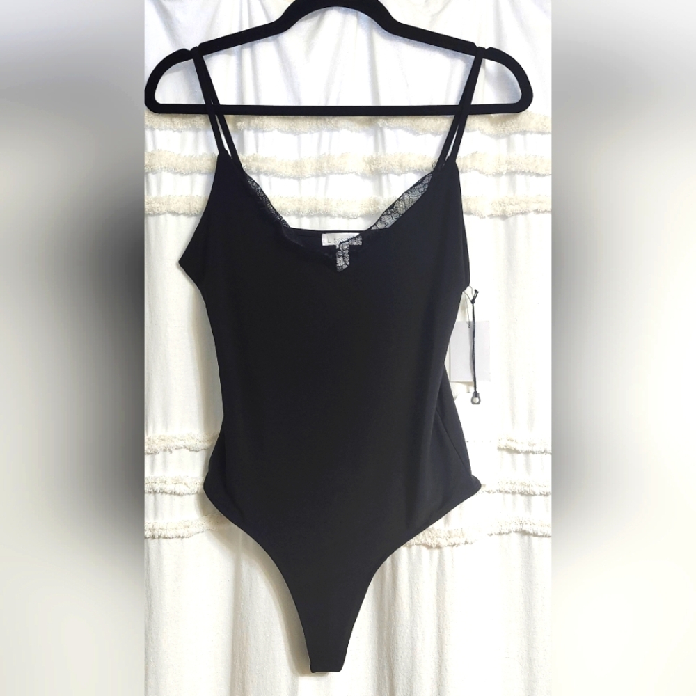 Nordstrom Bnwt Black Bodysuit With Lace. Price Is Firm.